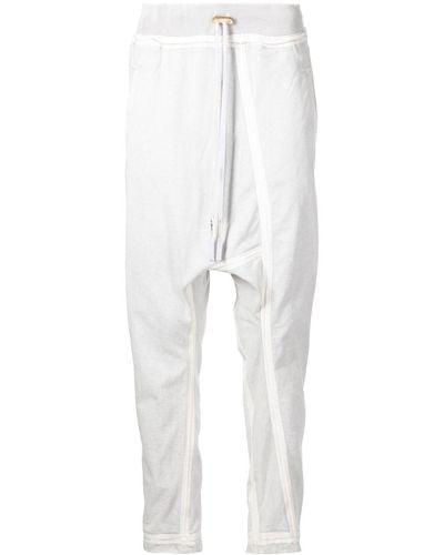 Boris Bidjan Saberi Panelled Drawstring-waist Track Trousers - White