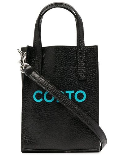 Corto Moltedo Mini Shopper Tote Bag - Black