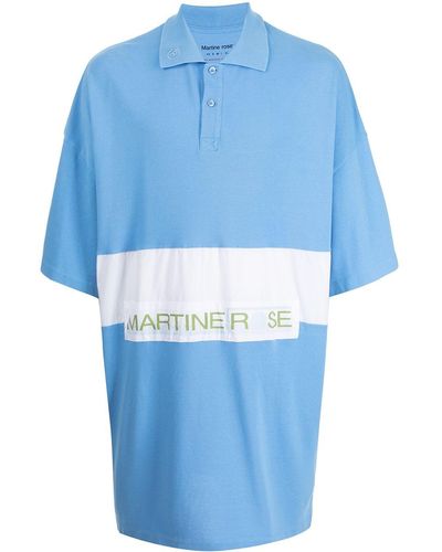 Martine Rose オーバーサイズ ポロシャツ - ブルー