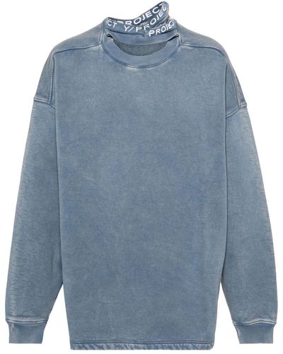 Y. Project Sweater Met Gestreepte Kraag - Blauw