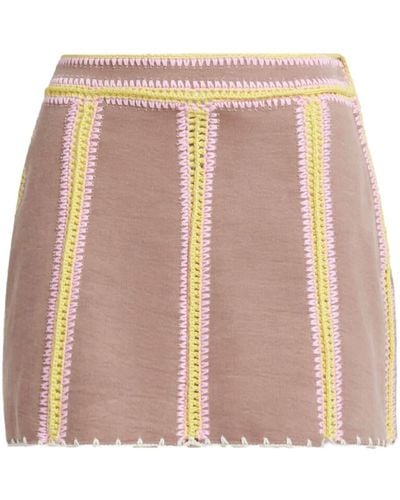 Marni Crochet-detailing mini skirt - Pink