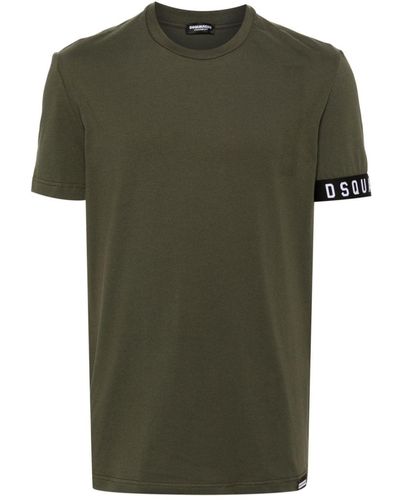 DSquared² Logo-trim T-shirt - Green