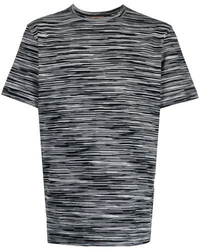 Missoni Striped Cotton T-shirt - Grey