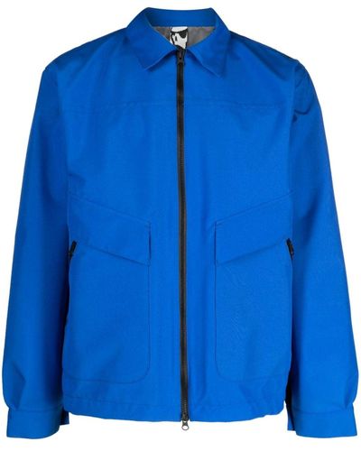 GR10K ジップアップ シャツジャケット - ブルー