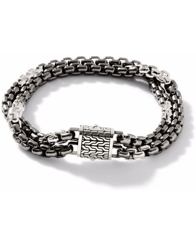 John Hardy Classic Chain Industrial Box Chain Bracelet - Black