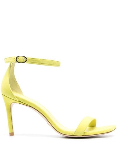 Stuart Weitzman Sandalias abiertas con tacón de 80mm - Amarillo