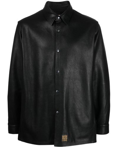Martine Rose Pebbled Leather Jacket - Black