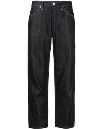 Jil Sander Contrast-stitching Cotton Straight-leg Jeans - Blue