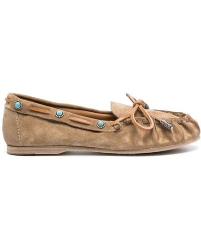 Sartore Softy Caramel Suede Loafers - Brown