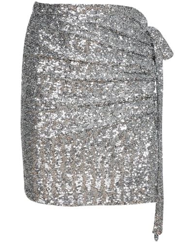 Rabanne Jupe Sequinned Miniskirt - Grey