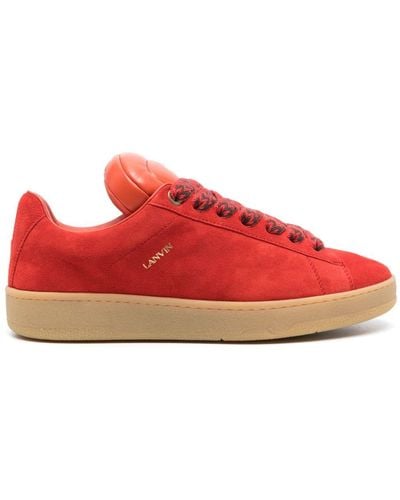 Lanvin X Future Hyper Curb Sneakers aus Wildleder - Rot