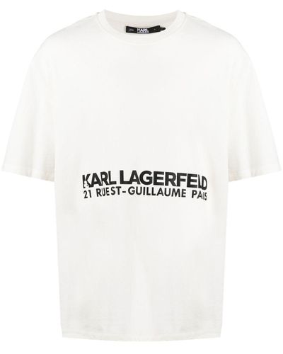 Karl Lagerfeld T-shirt à logo imprimé - Blanc