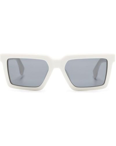 Marcelo Burlon Eckige Paramela Sonnenbrille - Weiß