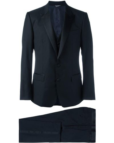 Dolce & Gabbana Dreiteiliger Smoking-Anzug - Blau