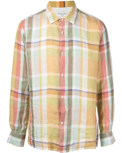 Officine Generale Checked Long-sleeved Shirt - Multicolour