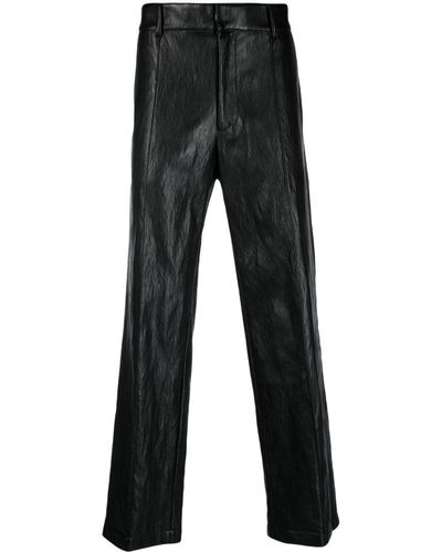 Patrizia Pepe Concealed-fastening Straight-leg Trousers - Black