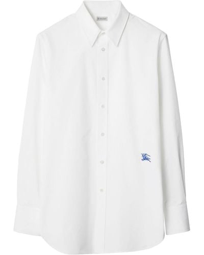 Burberry Hemd mit Ritteremblem - Weiß