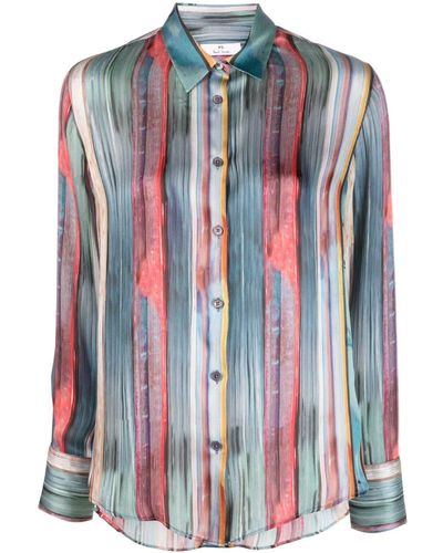 PS by Paul Smith Camicia a righe - Rosso