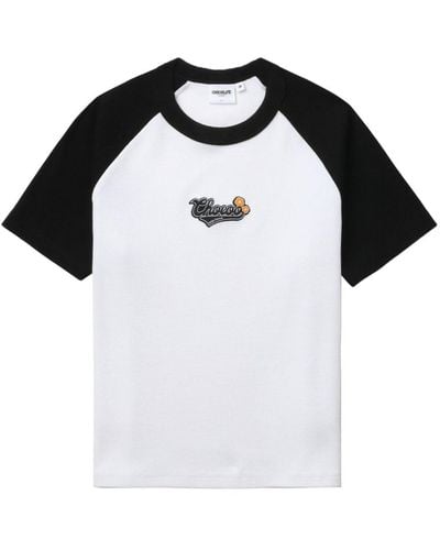 Chocoolate Logo-appliqué Raglan T-shirt - Black