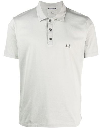 C.P. Company Poloshirt Met Logoprint - Wit