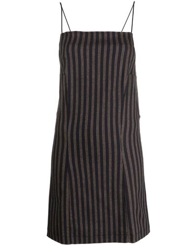 Musier Paris Gestreepte Mini-jurk - Zwart