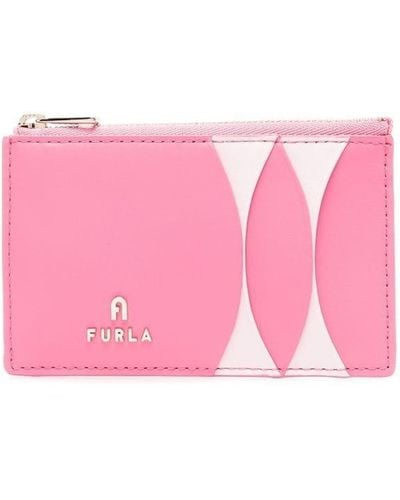 Furla Portemonnaie mit Logo-Schild - Pink