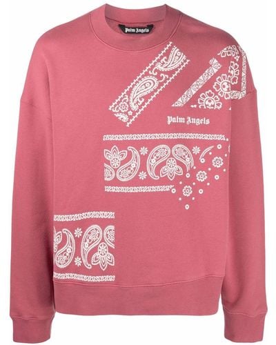 Palm Angels Sweatshirt mit Paisley-Print - Pink