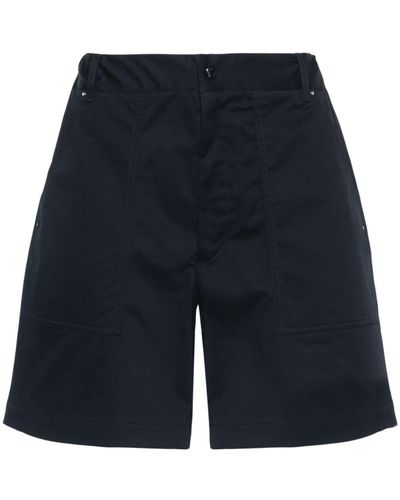 Moncler Logo-patch Shorts - Men's - Elastane/cotton - Blue