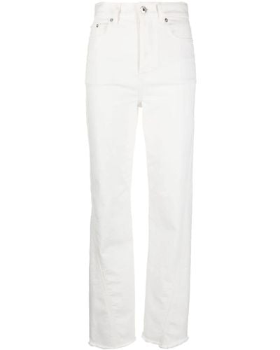 Lanvin Twisted Straight-leg Jeans - White