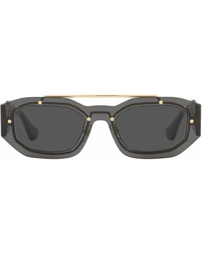 Versace Ve2235 Rectangle-frame Sunglasses - Gray