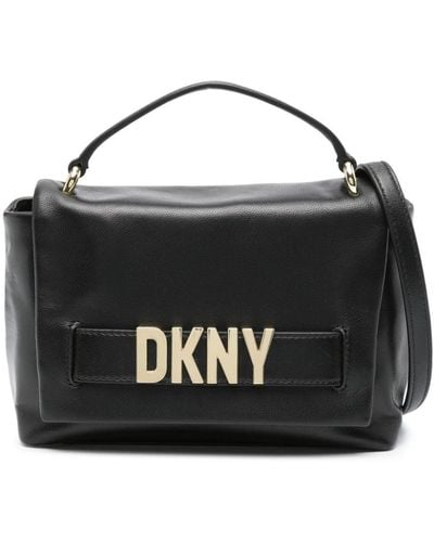 DKNY Pilar Leather Cross Body Bag - Black