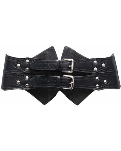 Manokhi Buckle-fastening Leather Belt - Black