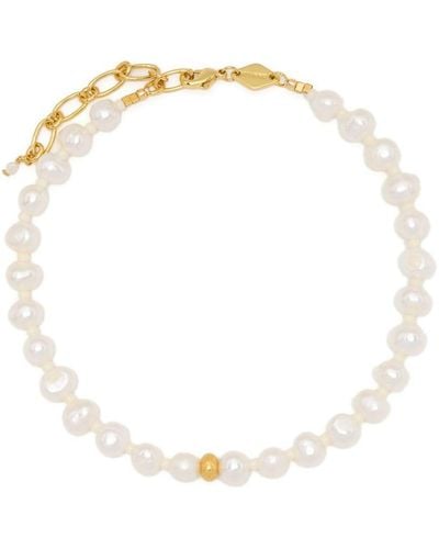 Anni Lu Stellar pearl-embellishment anklet - Weiß