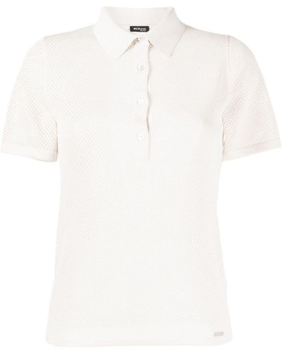 Kiton Poloshirt aus Seide - Weiß