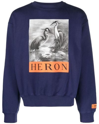 Heron Preston Sweatshirt mit Logo-Print - Blau