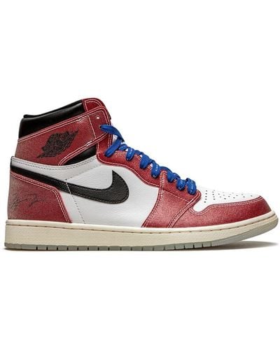 Nike X Trophy Room Air 1 Retro High Og "with Blue Laces" Sneakers - Red
