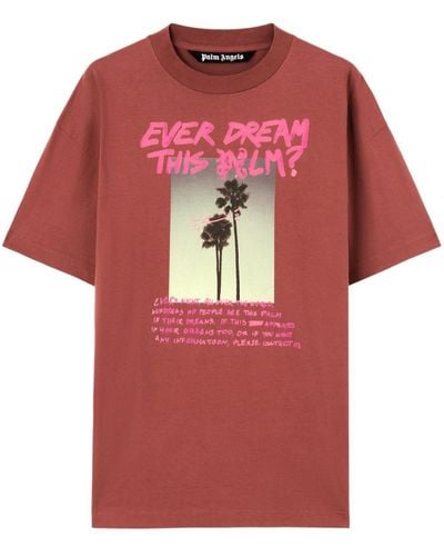 Palm Angels Palm Dream Cotton T-Shirt - Red
