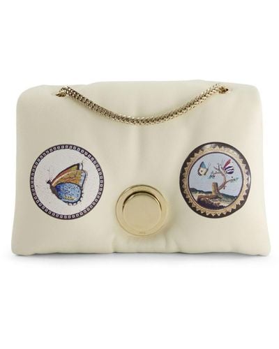 Giambattista Valli Airbag Micromosaic-print Shoulder Bag - Natural
