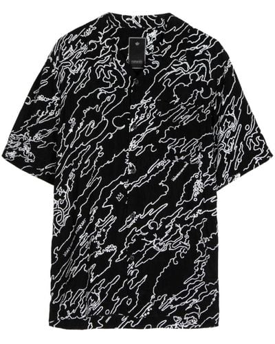 Maharishi Overhemd Met Abstracte Print - Zwart