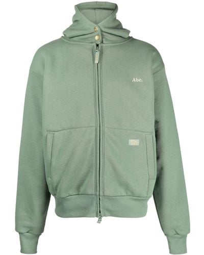 Advisory Board Crystals Logo-patch Zip-up Hoodie - Green