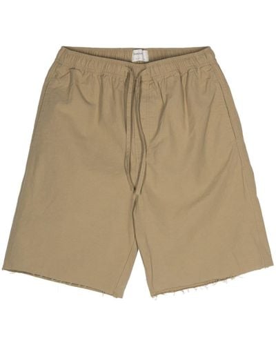 Satta Elasticated-waistband Cotton Shorts - Natural