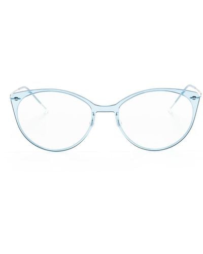 Lindberg Brille mit Cat-Eye-Gestell - Weiß