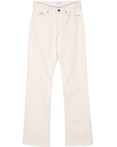 Calvin Klein Halbhohe Bootcut-Jeans - Weiß