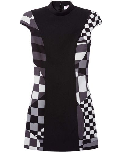 Emilio Pucci Mini-jurk Met Vlak - Zwart