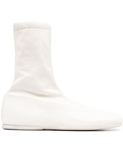 Marsèll Slip-on Leather Ankle Boots - White