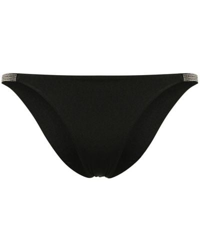 Fisico Crystal-embellished Bikini Bottom - Black