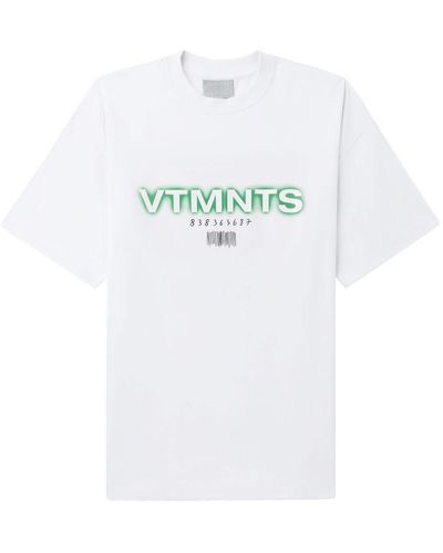 VTMNTS Graphic Logo-print Cotton T-shirt - White