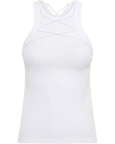 Dion Lee Top con coulisse Lock - Bianco