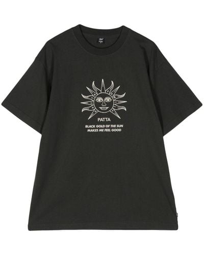 PATTA Camiseta Black Gold Sun - Negro