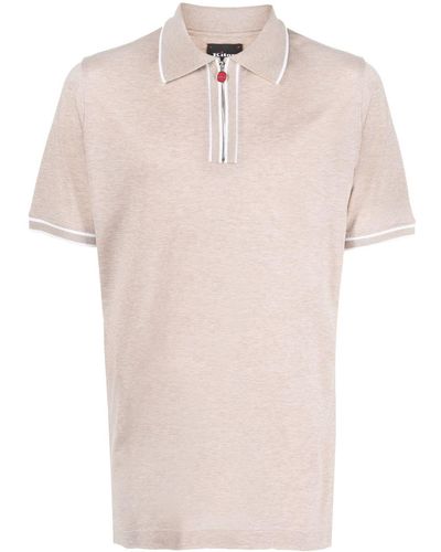 Kiton Short-sleeve Zip-fastening Polo Shirt - Pink
